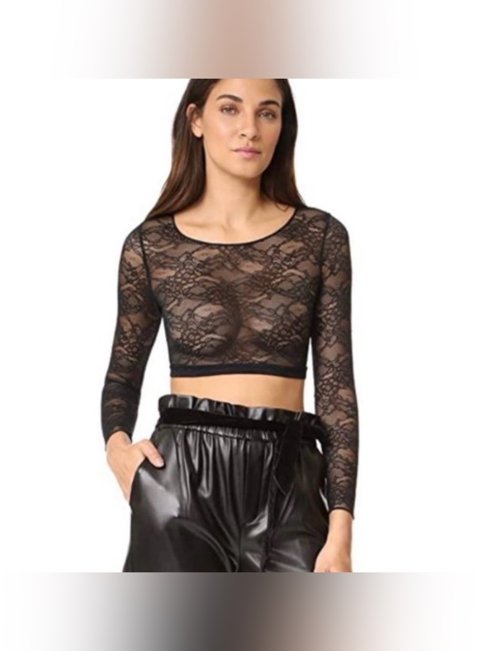 SPANX long sleeve lace crop top